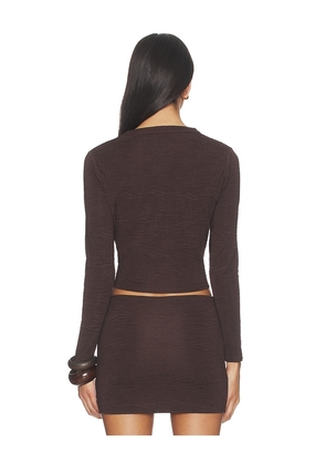 La Porte Lauren Swim Cardigan in Brown. Size M. Also in XS, S, L, XL.
