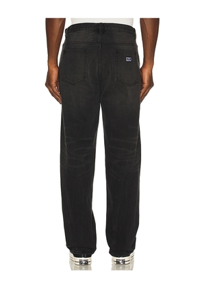 Obey Boxcar Straight Leg Denim Jeans in Black. Size 31. Also in 30, 32, 34.