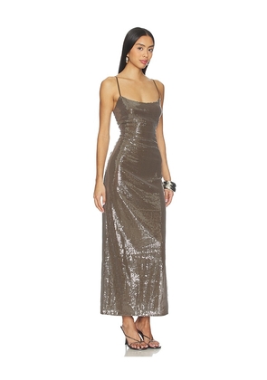 Miaou x REVOLVE Thais Dress in Brown. Size L. Also in S, M, XL.