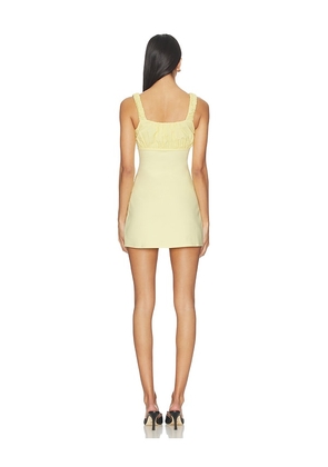 MAJORELLE Tate Mini Dress in Lemon. Size L. Also in XS, XXS, S, M, XL.