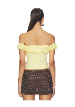 MAJORELLE Tatum Top in Lemon. Size L. Also in XS, S, M.