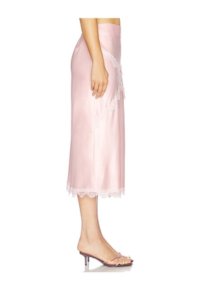 MORE TO COME Priscilla Midi Skirt in Pink. Size M. Also in XXS, XS, S, L, XL.