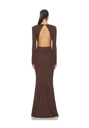 Michael Costello x REVOLVE Acqua Gown in Brown. Size M. Also in XXS, XS, S, L, XL.