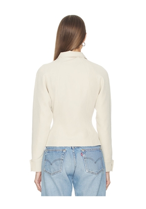 LIONESS Form Jacket in Cream. Size L. Also in S, XS, M, XL.