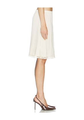 LIONESS Bella Midi Skirt in Yellow. Size L. Also in S, XS, M, XL.
