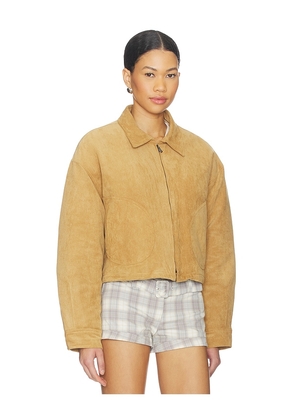 LIONESS Serrano Bomber in Tan. Size S. Also in XXS, XS, M, L, XL.