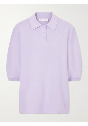 The Frankie Shop - Nola Knitted Cotton Polo Shirt - Purple - XXS,XS,S,M,L,XL