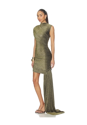 Mariandree Gaitan Aitana Dress in Green. Size L. Also in XS, S, M.