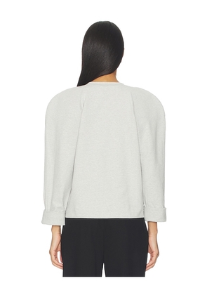 Norma Kamali Bomber 1980s Sweatshirt in Grey. Size M. Also in XXS, XS, S.