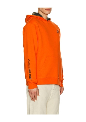 Malbon Fesque Tour Divot Hoodie in Orange. Size L. Also in S, M, XL/1X.