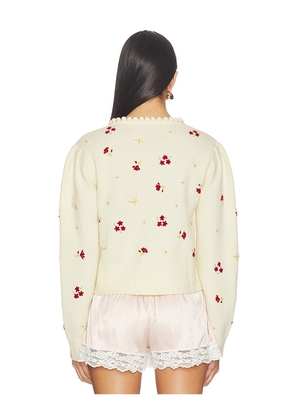 MAJORELLE Talia Cardigan in Cream. Size L. Also in XS, XXS, S, M.