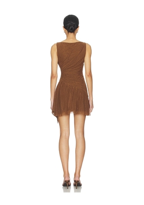Lovers and Friends Amari Mini Dress in Brown. Size L. Also in XXS, XS, S, M, XL.