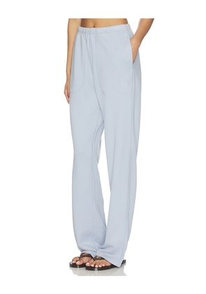LUNYA Silksweats Lightweight Reversible Straight Leg Pant in Blue. Size L. Also in XS, S, M, XL.