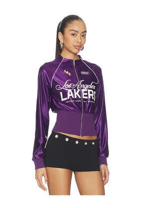 Off Season LA Lakers Cropped Track Jacket in Purple. Size S. Also in XS, M.