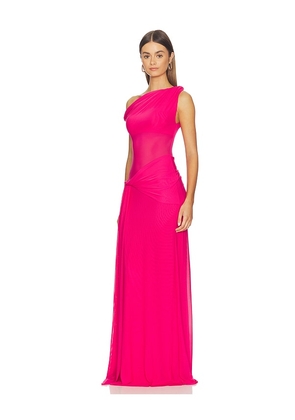 MISHA The Sisal Mesh Dress in Fuchsia. Size L. Also in XXS, XS, S, M.