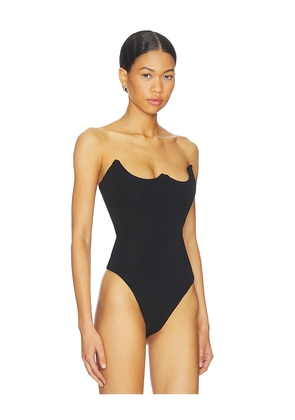 MISHA The Avatus Jersey Bodysuit in Black. Size M. Also in L, S, XS.