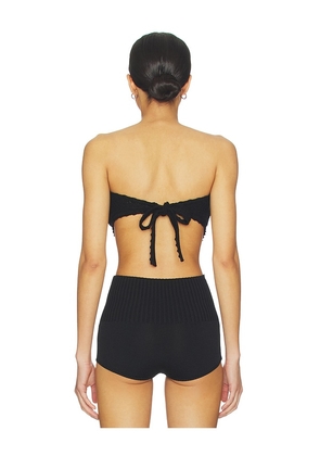 Lovers and Friends Artis Bandana Knit Top in Black. Size L. Also in M, XL.