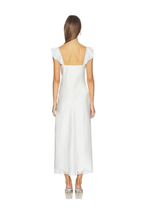 LoveShackFancy Karmine Dress in Baby Blue. Size L. Also in M, S, XL, XS.