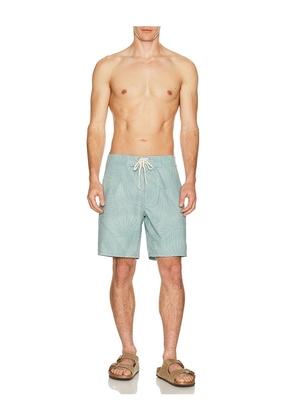 Marine Layer 8 Stretch Board Short in Teal. Size 30. Also in 32, 33, 34.