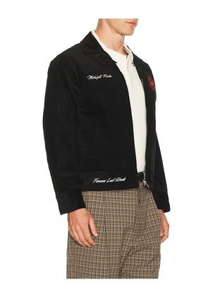 Midnight Rodeo Cord Club Jacket in Black. Size L. Also in M, S, XL/1X.