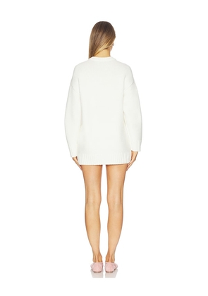 MAJORELLE Vienna Rosette Mini Dress in Ivory. Size L. Also in XXS, XS, S, M, XL.