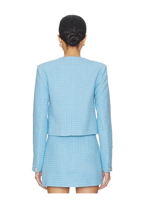 MORE TO COME Willow Crop Jacket in Baby Blue. Size L. Also in XXS, XS, S, M, XL.