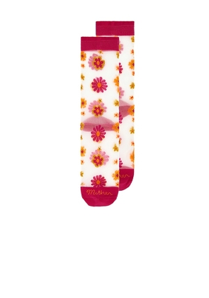 MOTHER The Step Up Socks in Pink.