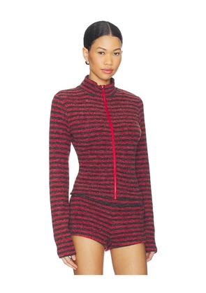LIONESS Apex Jacket in Red,Black. Size L. Also in S, M, XL.