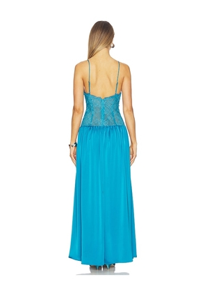 Katie May Kaya Gown in Blue. Size S. Also in XS, M, L, XL.