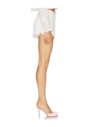 LoveShackFancy Lavendine Short in Ivory. Size 10. Also in 4, 8.