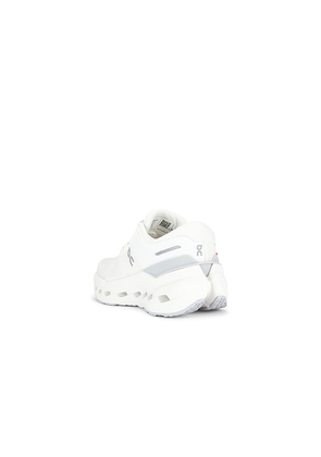 On Cloudrunner 3 Sneaker in White. Size 10. Also in 5, 6.5, 7, 7.5, 8, 8.5, 9, 9.5, 10.5.