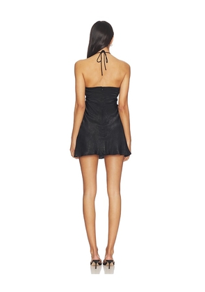 MORE TO COME Arie Mini Dress in Black. Size L. Also in XS, S, M, XL.