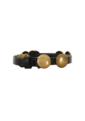 Madewell Skinny Studded Belt in Black,Metallic Bronze. Size L. Also in XS, M, XL.