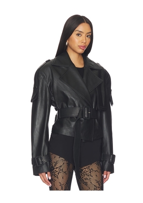 MANOKHI Hana Jacket in Black. Size L. Also in S, M.