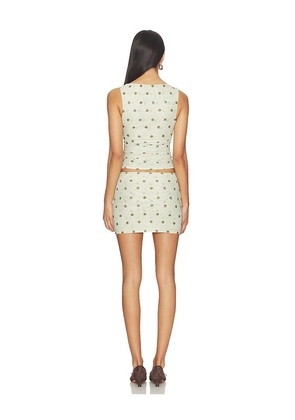 MORE TO COME Logan Mini Skirt Set in Sage. Size L. Also in M.