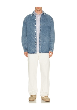 KROST Oversized Denim Shirt in Blue. Size S. Also in M, L, XL/1X.