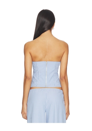 MORE TO COME Lyrica Strapless Top in Baby Blue. Size L. Also in XS, S, M, XL.