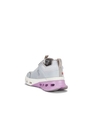 On Cloudnova X Sneaker in Grey. Size 10. Also in 5, 5.5, 6, 6.5, 7, 7.5, 8, 8.5, 9, 9.5, 10.5, 11.
