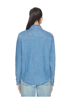 MOTHER The Gallop Exes Top in Blue. Size L. Also in XS, S, M, XL.