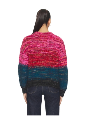 MOTHER The Crop Pullover in Pink,Teal. Size XS. Also in S, M, L, XL.