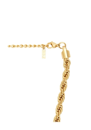 Natalie B Jewelry Donatella Rope Chain Necklace in Metallic Gold.