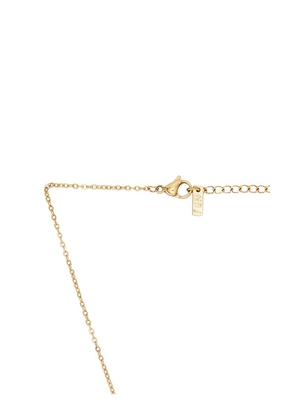 Natalie B Jewelry Evan Solitaire Necklace in Metallic Gold.