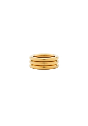 Natalie B Jewelry Tessa Trio Ring Set in Metallic Gold. Size 6. Also in 5, 7, 8.
