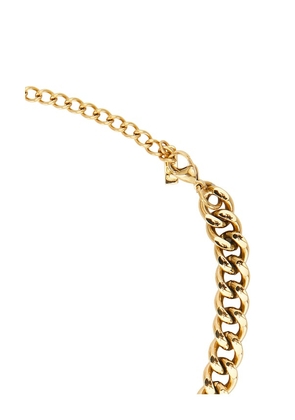 Natalie B Jewelry Limor Pearl Choker in Metallic Gold.