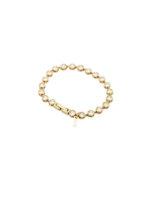 Natalie B Jewelry Dylan Cz Bracelet in Metallic Gold.