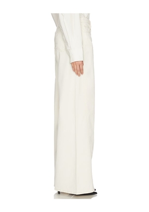 L'AGENCE Beau High Rise T-seam Wide Leg Jean in White. Size 23. Also in 25, 26, 27, 28, 29, 30.