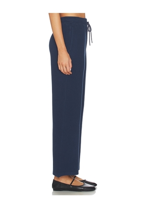 Negative Underwear Waffle Knit Cropped Track Pant in Navy. Size L. Also in XS, S, M.