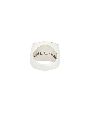 MAPLE Northern Class Ring in Metallic Silver. Size 8. Also in 11, 7, 9.