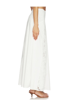 MORE TO COME Loriela Maxi Skirt in White. Size XS. Also in XXS, S, M, L, XL.
