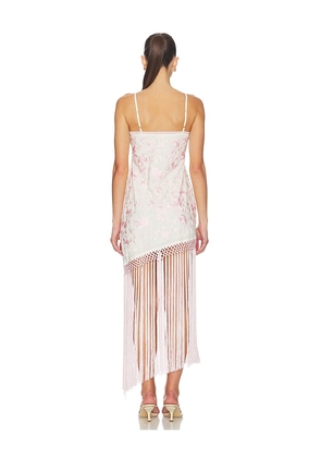 LoveShackFancy Evalette Dress in White,Pink. Size 0. Also in 12, 2, 4, 6, 8.